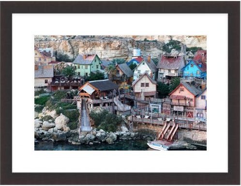 Malta Blue Water Village Framed Print